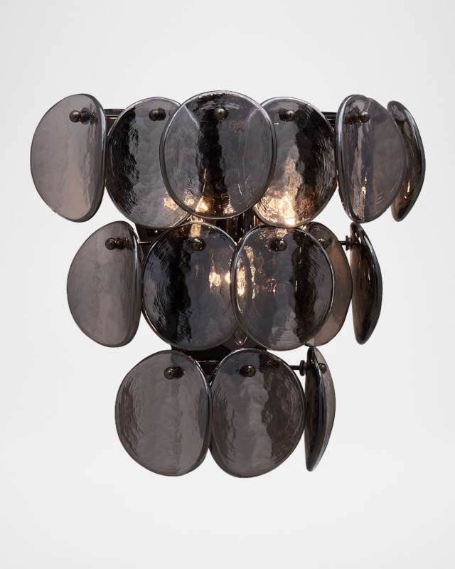Uroko Smoke Grey Glass 2-Light Wall Sconce